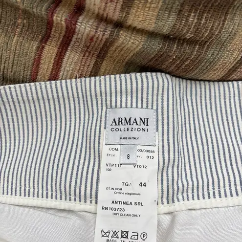 Armani Collezioni Cream Wide Leg Pants