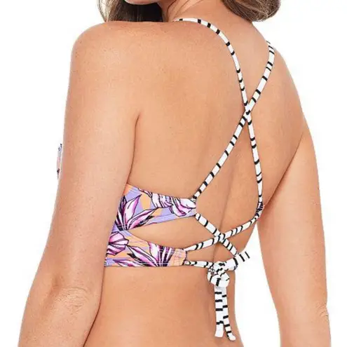 Salt + Cove LILAC Hawaii Printed Bikini Swim Top Orange Size undefined