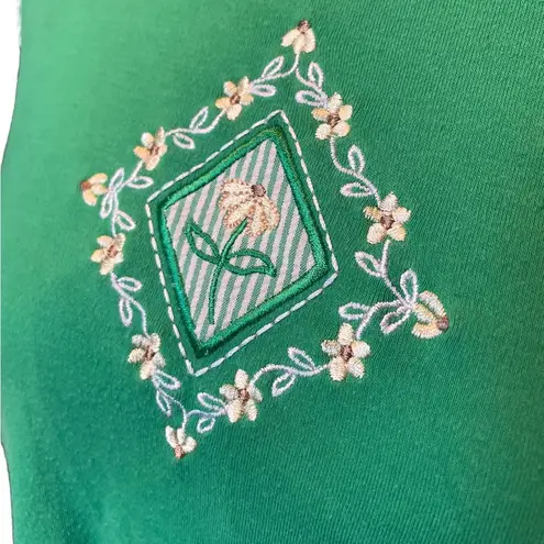 Bonworth Y2K Embroidered Hippie Cottagecore Whimsical Floral Seersucker Shirt