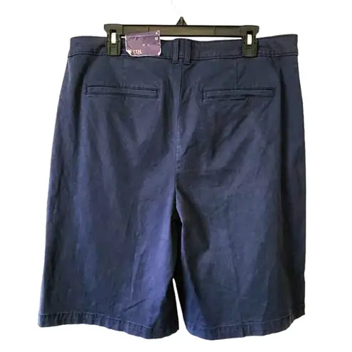 NYDJ  Relaxed Bermuda Shorts Oxford Navy 12 NEW