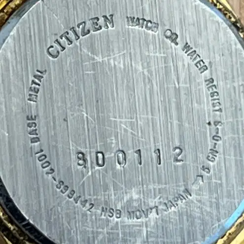 Citizen Ladies Watch Vintage Gold Tone Stretch Bracelet White Dial Date Window