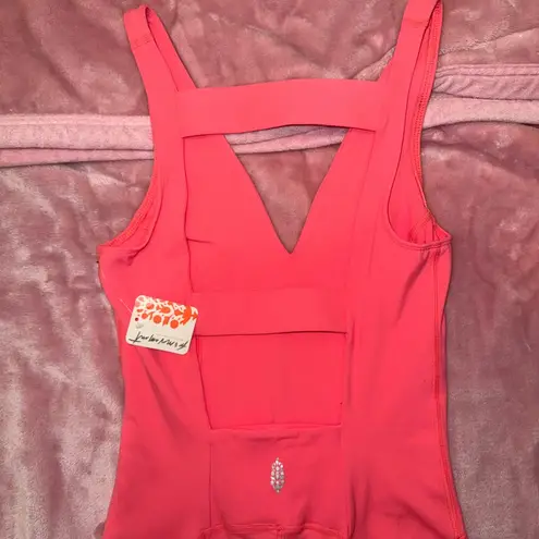 FP Movement Never better Strappy Back
Jumpsuit SZ XS Neon Coral NWT Pink