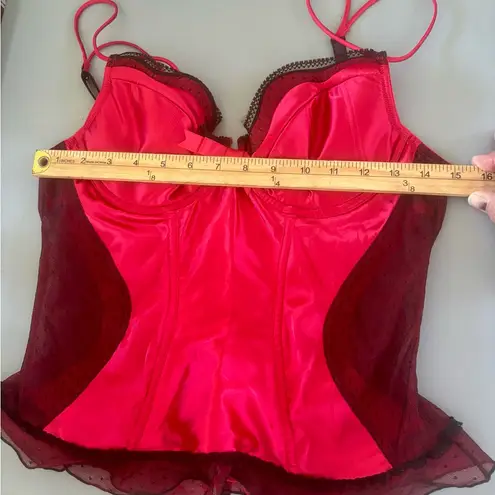 Jezebel Red Black Corset Bustier 36 C Size undefined
