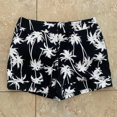 Apt. 9  Essentials black and white palm tree casual shorts