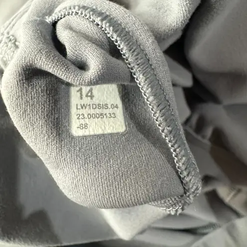 Lululemon  SZ 14 Align Bodysuit 25" Shelf Bra Wicking Stretch Capris Rhino Gray