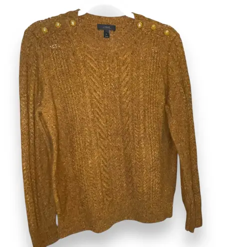 J.Crew  women’s Confetti Cableknit Wool Blend Sweater size large