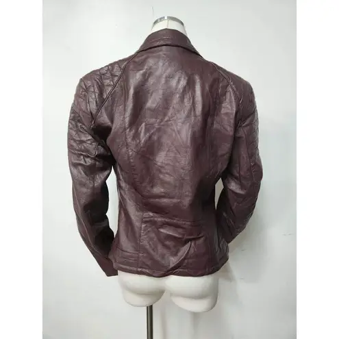 Free People  I'll Be Around Leather Moto Jacket Size L