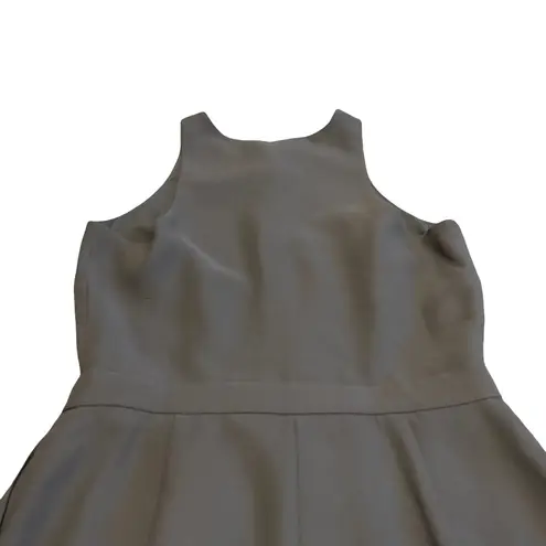 Banana Republic  Grey Crepe Sleeveless Dress Button-Front Pleated Size 6 Women's