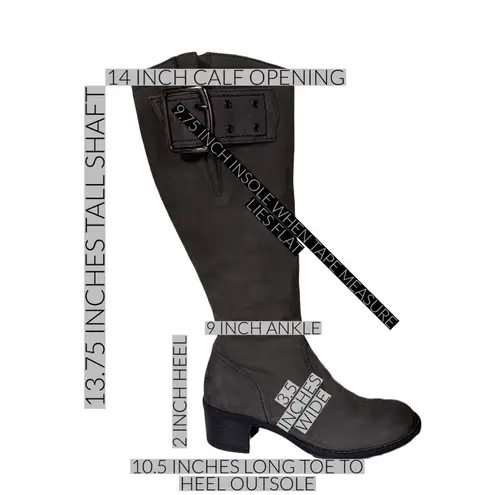 Paul Green GRAY LIGHTLY DISTRESSED "KENDRA" LEATHER BLOCK HEEL BOOTS 5.5US 3UK