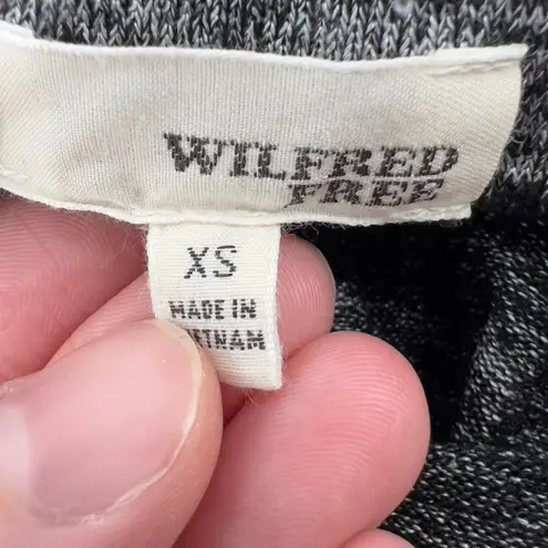 Wilfred Aritizia Free V-Neck Spaghetti Strap Slip Dress Black Gray Women XS