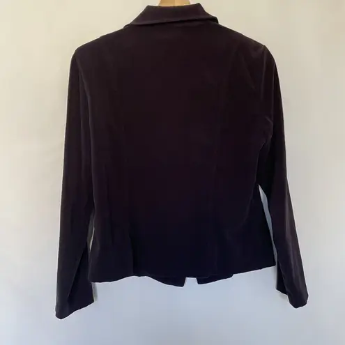 Requirements purple velvet texture women's size S business casual blazer buttons