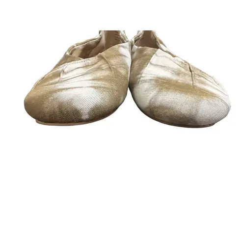 Kork-Ease Korks Women’s Size 10 Palmer Khaki White Tie Dye Square Toe Ruched Ballet Flat