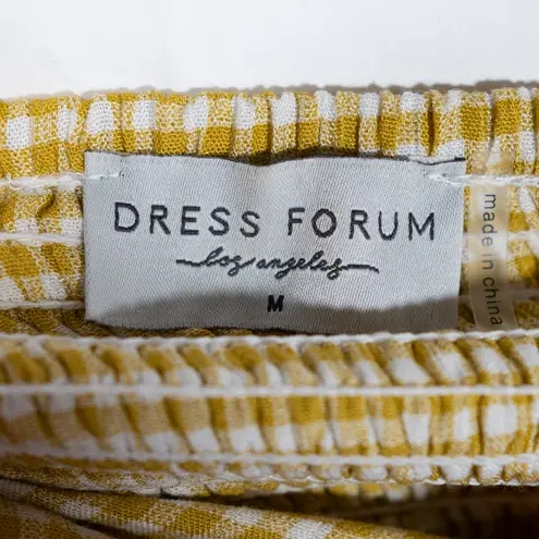 Dress Forum Picnic In France Yellow White Gingham Print Tie Front Tank Top M