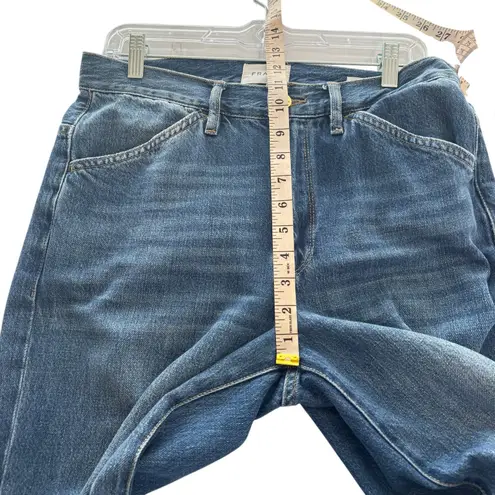 Frame Le Baggy Palazzo Jeans Altered Raw Hem Size 26 Wide Leg Flare Medium Wash - Image 14