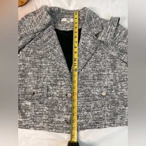 Madden NYC Juniors Gray Black Cropped Blazer Size XXL