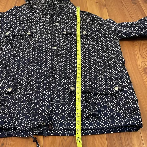 Bianca Nygard Weekend Women's Windbreaker Raincoat Jacket Funnel Collar 16 Navy Blue