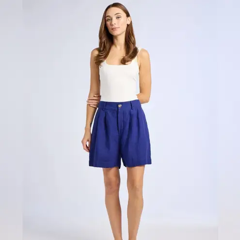 mille Women's Maxwell Short in Navy Linen
