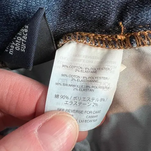 J. Crew Women's Vintage Straight Jeans Distressed Ripped Medium Wash Size 32 Blue