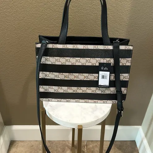 Karl Lagerfeld NWT  Tan and black Shades medium tote Bag