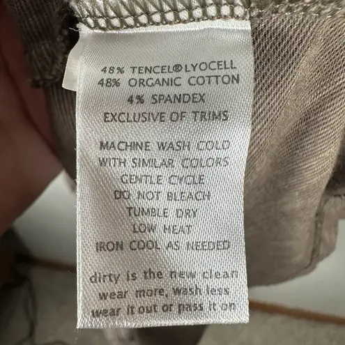 Toad & Co Womens Large Empirical Dress Brown Cap Sleeve Wrap Bust Organic Cotton