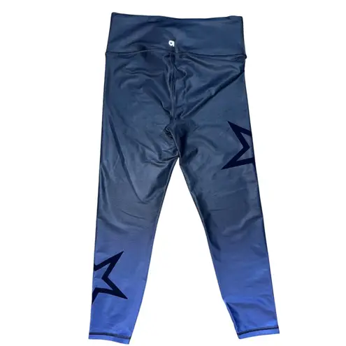 GapFit Blackout Technology Blue Flocked Star Print Leggings Activewear