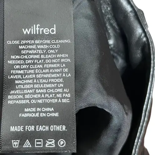 Wilfred Aritzia Melina High Waisted Vegan Leather Pant in Black Plus Size 16 New