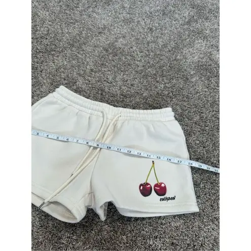 Edikted NWOT Mon Cheri Sweat Shorts Beige Fleece Pull on Drawstring Womens XS