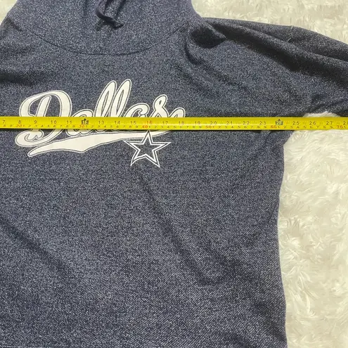 Dallas Cowboys woman’s blue silver metallic hoodie sweatshirt size large