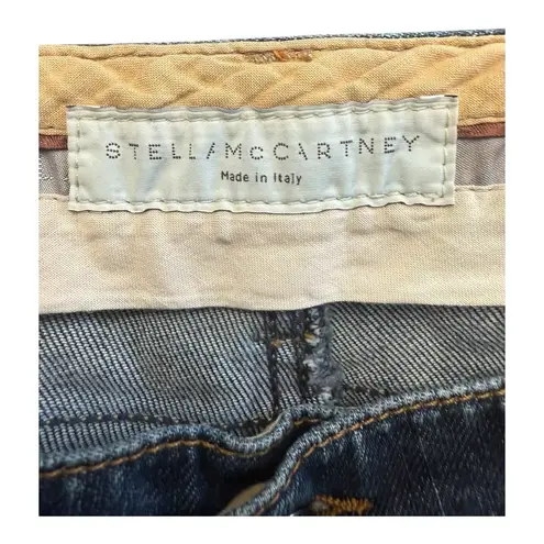 Stella McCartney Dark Wash Distressed Straight Leg Jeans Made in Italy Size 30