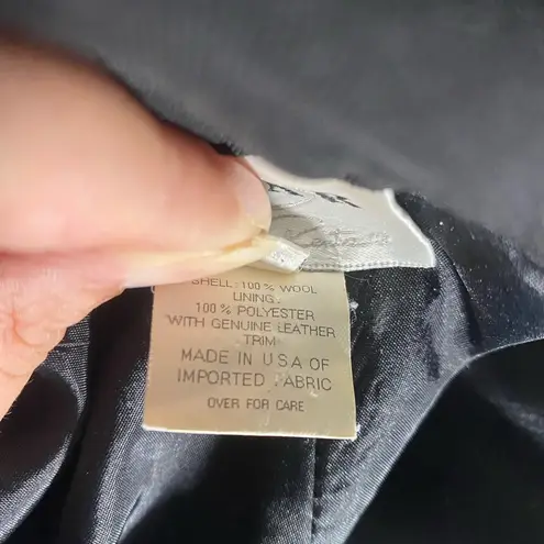 Oscar de la Renta Black Wool Trousers Pants Size 8