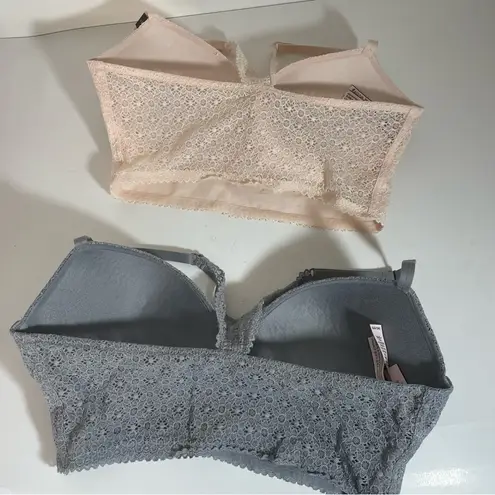 Victoria's Secret Set of Two New Victoria’s Secret Racerback Bras in Light Pink and Gray Size 34C