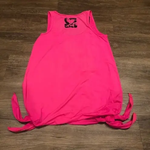 Tyr. Dual Adjustable Side Tie Tank Top Bright Hot Pink S SM Small Quick Dry Tunic