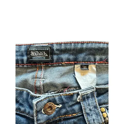 Von Dutch Original Studded Trupunto Women Blue Jeans