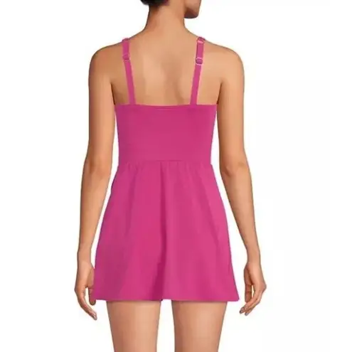 Lands'End  Ladies Swim Dress Hot Pink Size XS