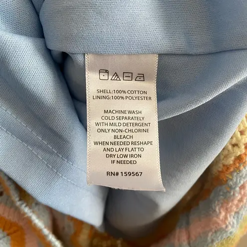 Willow & Wind Multicolor Knit Midi Length Dress Size Small Blue - Image 5