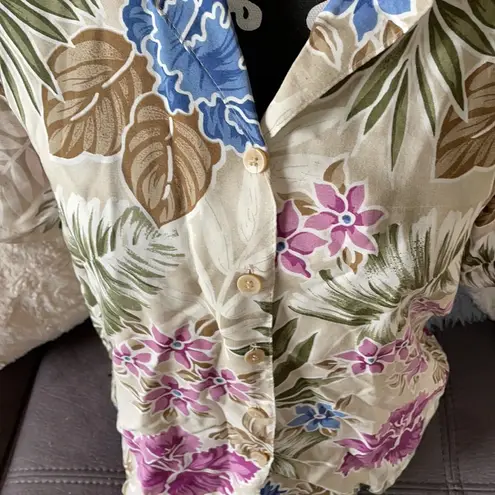 Alfred Dunner Petite Floral Blouse Size 8