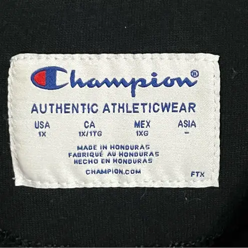 Champion  Women's‎ Black Ombre Arch Logo Powerblend Hoodie Size 1X Athleisure