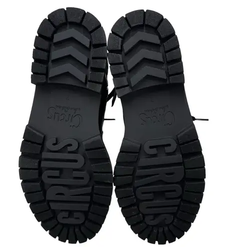 Circus by Sam Edelman Circus Sam Edelman Combat Boots Womens 7 Black Faux Leather Shearling Gretchen