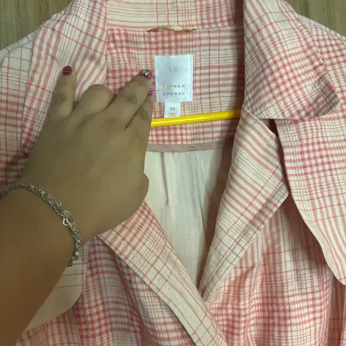 LC Lauren Conrad LC Lauren‎ Conrad Pink Checkered Coat size M