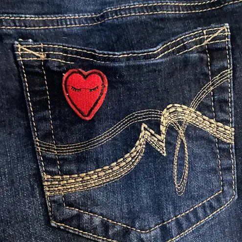 Hot Kiss Women’s Juniors Cico Short Blue Denim Shorts 13 Embroidered Waist 34”