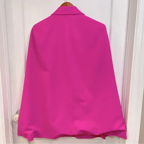 ZARA  Bright Pink Cape Double Breasted Blazer Size medium