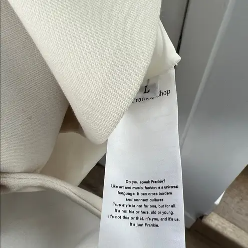 The Frankie Shop Corrin Grain de Poudre Ivory White Oversized Blazer Large $400