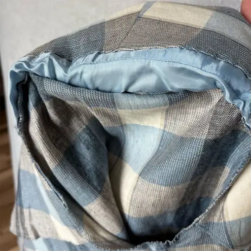 Rare Vintage Paul Costelloe Made in Ireland Oversized Jacket 4 Pure Linen Flax Blue