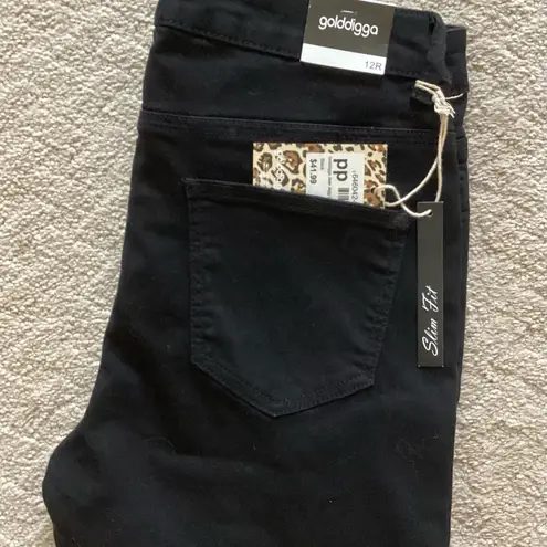 πNWTπ GOLDDIGGA BLACK DENIM SLIM FIT SLIMMING STRETCH JEGGINGS US Size 8 NWT