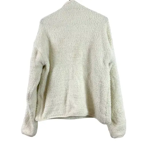 SKIMS  Cozy Knit Snap Teddy Pullover Sweater Bone-S/M