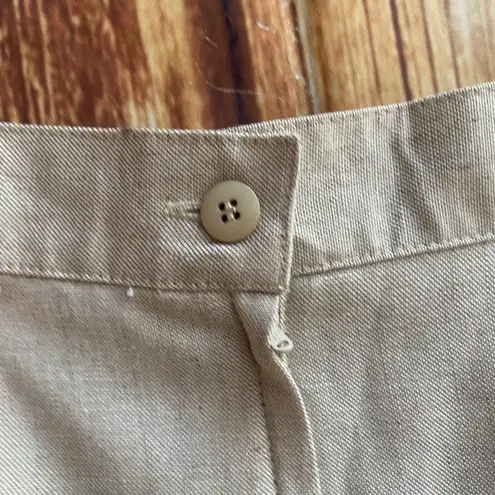 Amanda Smith Women's Vintage Pleated Straight Skirt Beige Size 16