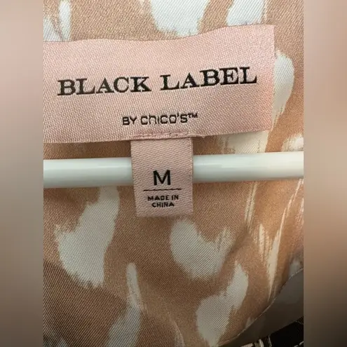 Black Label Chico’s Reversible Silk-Blend Anyway Top NWOT