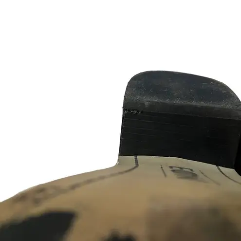 M4DE Black Leather Studded Mid Calf Boots, Sz 8