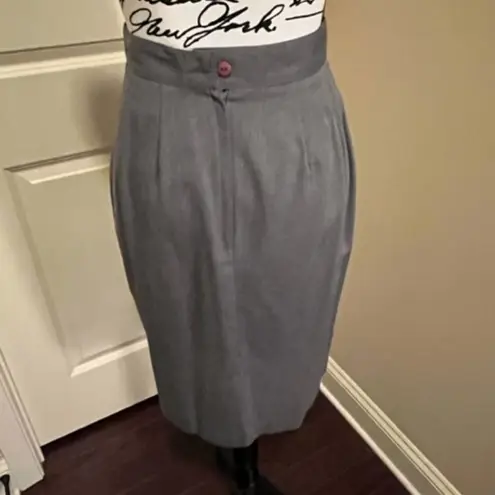 Vintage Bedford Fair Gray Professional Suit Jacket and Skirt