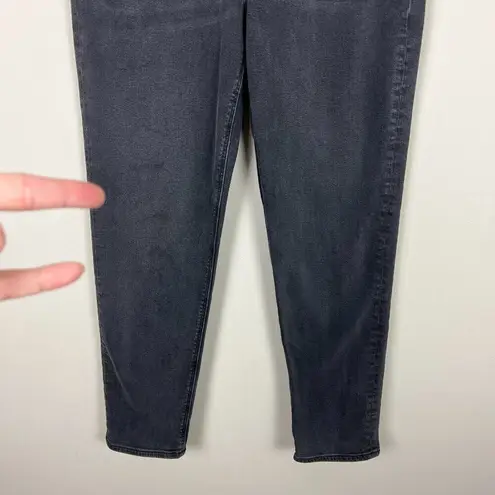 American Eagle  Mom Jeans Women 12 X29 X-Long Charcoal Black Straight Leg Stretch